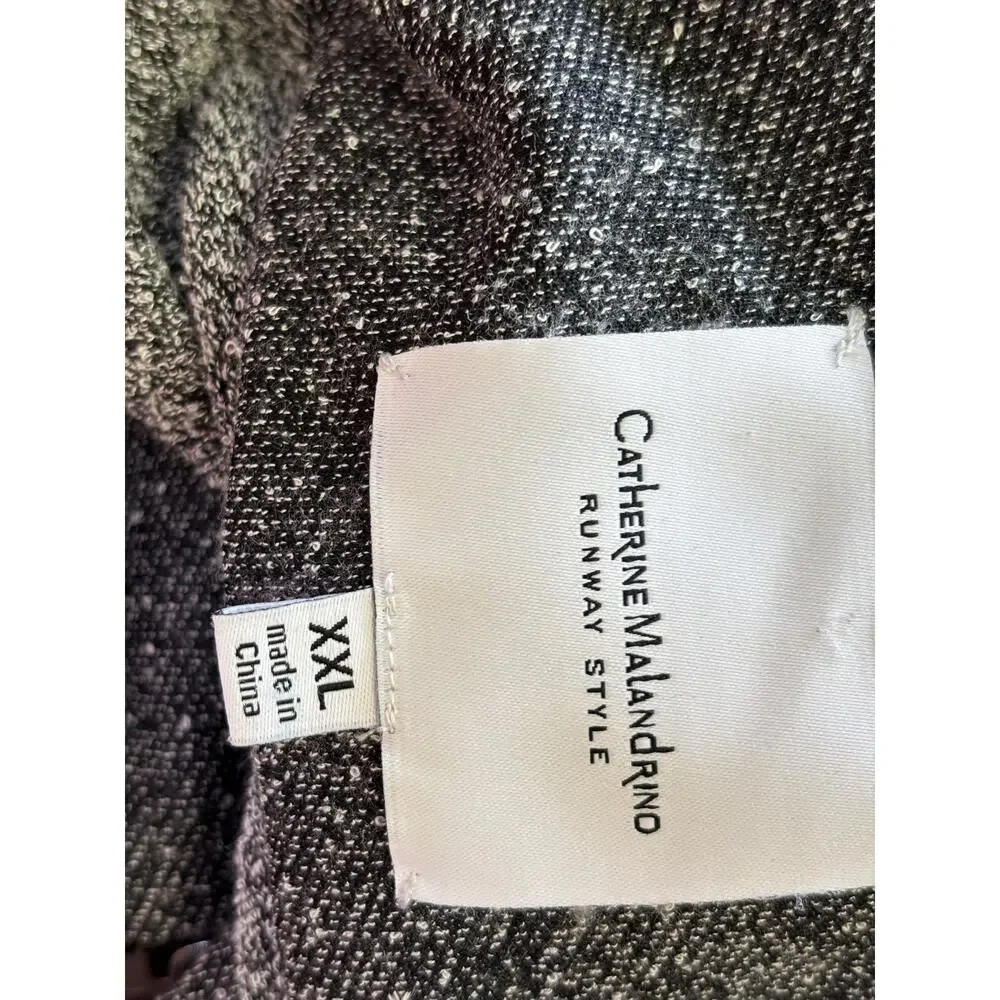 Catherine Malandrino Runway Style Women's Asymetrical Moto Jacket Coat Size XXL - Picture 3 of 7